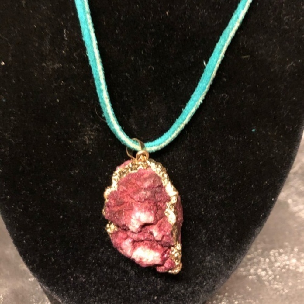 gold dipped gemstone necklace